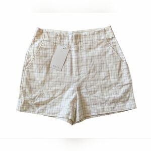 Joie High Rise Grid Trouser Shorts